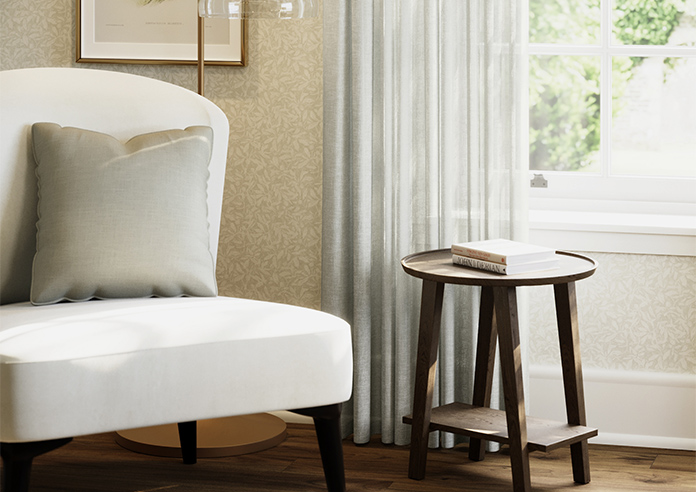 Kalahari Voile, Ghost White - Made to Measure Curtains - Image 5